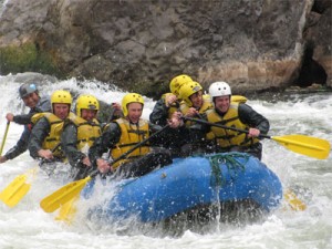 White water rafting down the Sacred Valley