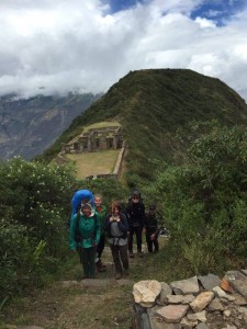 Walking up to the upper plaza