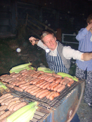 Andy loving his BBQ