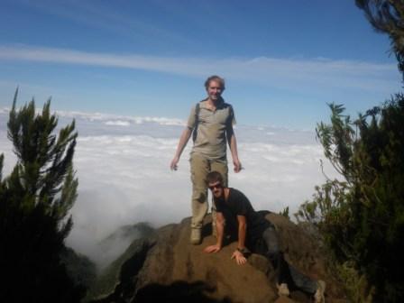 James above the clouds!